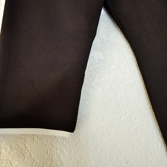 Venus Women's Large Dress Bodycon Black White Piping 3/4 Sleeve Rayon Stretch - Picture 4 of 6